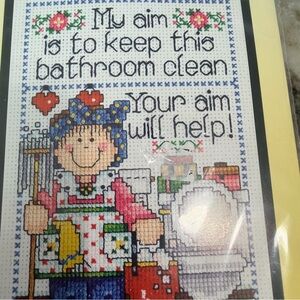 Design Works Housework Primitive Cross Stitch Kit  NEW "My Aim"